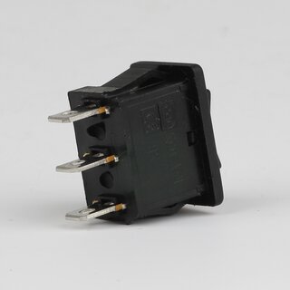 Wippschalter 1-polig, Umschalter EIN/AUS/EIN, schwarz, 250V/6A &ndash; 125V/10A, 20x13 mm