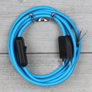 Textilkabel Anschlussleitung 2-5m hell-blau mit Schalter...