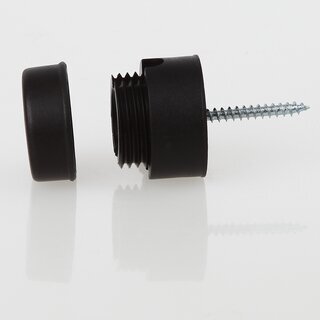 Lampen Distanz-Aufhnger &bdquo;Affenschaukel&ldquo; &ndash; Schwarz 30x25 mm, Kunststoff, Umlenkung von Kabeln