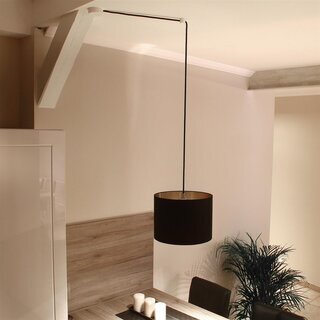 Lampen Distanz-Aufhnger &bdquo;Affenschaukel&ldquo; &ndash; Schwarz 30x25 mm, Kunststoff, Umlenkung von Kabeln