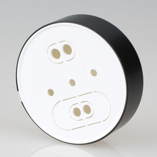 Lampen  Abzweig-Baldachin 72  22 mm Metall schwarz mit Zierkappe