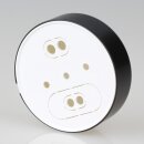 Lampen  Abzweig-Baldachin 72 × 22 mm Metall schwarz mit Zierkappe