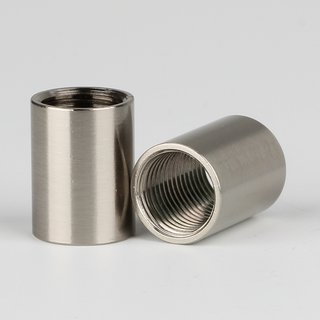 Verbindungs-Muffe Gewinde-Adapter edelstahloptik M10x1 Innengewinde auf M10x1 Innengewinde 12x16mm