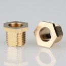 6 Kant Trompeten-Nippel 12x10 Messing M10x1x8 mit...