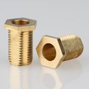 6 Kant Trompeten-Nippel 12x17 Messing M10x1x15 mit...