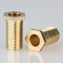 6 Kant Trompeten-Nippel 12x20 Messing M10x1x18 mit...