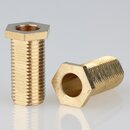 Sechskant-Trompeten-Nippel M10x1x20 &ndash; Messing 12x22...