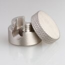 Lampen  Abzweig Baldachin 72x22 Metall edelstahloptik mit Zierkappe und Distanz-Aufhänger