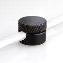 Lampen  Abzweig Baldachin 72x22 Metall schwarz mit Zierkappe und Distanz-Aufhänger