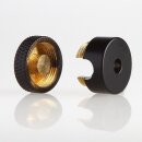 Lampen  Abzweig Baldachin 72x22 Metall schwarz mit Zierkappe und Distanz-Aufhänger