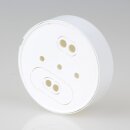 Lampen  Abzweig Baldachin 72x22 Metall weiß mit Zierkappe und Distanzaufhänger