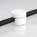 Lampen  Abzweig Baldachin 72x22 Metall weiß mit Zierkappe und Distanzaufhänger