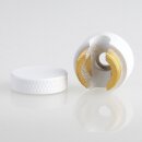 Lampen  Abzweig Baldachin 72x22 Metall weiß mit Zierkappe und Distanzaufhänger