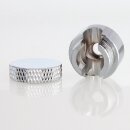 Lampen Abzweig Baldachin 72x22 Metall verchromt mit Zierkappe und Distanz-Aufhänger