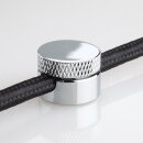 Lampen Abzweig Baldachin 72x22 Metall verchromt mit Zierkappe und Distanz-Aufhänger