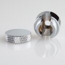 Lampen Abzweig Baldachin 72x22 Metall verchromt mit Zierkappe und Distanz-Aufhänger