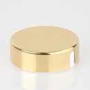 Lampen Abzweig Baldachin 72x22 Metall Messing poliert mit Zierkappe und Distanz-Aufhänger