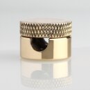 Lampen Abzweig Baldachin 72x22 Metall Messing poliert mit Zierkappe und Distanz-Aufhänger