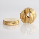 Lampen  Abzweig Baldachin 72x22 Metall Messing roh unbehandelt mit Zierkappe mit Distanz-Aufhänger