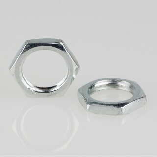 R1/4" Zoll Sechskantmutter – 17x3 mm, Metall verzinkt