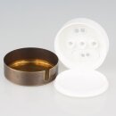 Lampen  Abzweig Baldachin 72x22 Metall antik fume mit Zierkappe mit Distanz-Aufhänger