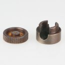 Lampen Distanz-Aufhänger „Affenschaukel“ – Messing antik fume 20x4,3 mm, Metall, Umlenkung von Kabeln