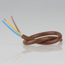 PVC Lampenkabel Rundkabel braun 3-adrig, 3x1,5mm H05 VV-F