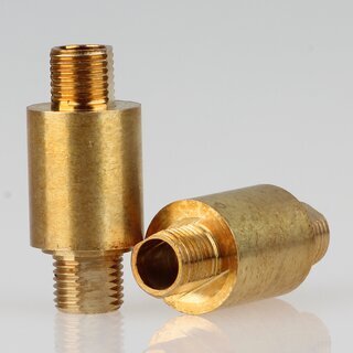 Lampen Dreh-Gelenk Messing roh &ndash;  16 mm, Hhe 36 mm, 2x M10x1 Auengewinde