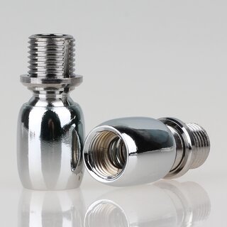 Lampen Kugelgelenk 14x32 mm, verchromt, M10x1 Innengewinde auf M10x1 Auengewinde