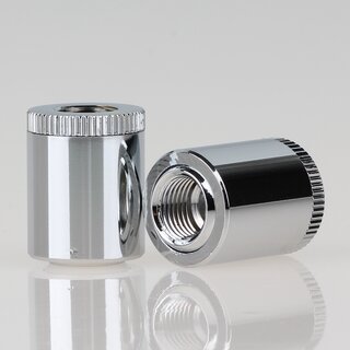 Lampen Kugelgelenk 18x24 mm, verchromt, M10x1 Innengewinde auf M10x1 Innengewinde 40