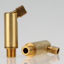 Lampen Dreh-Kippgelenk 10x38 mm, Messing roh, M8x1...