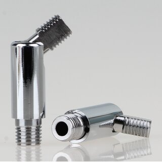 Lampen Dreh-Kippgelenk 10x38 mm, verchromt, M8x1 Auengewinde auf M8x1 Auengewinde