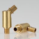 Lampen Dreh-Kippgelenk 13x44 mm, Messing roh, M8x1...