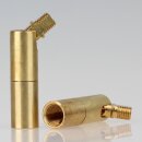 Lampen Dreh-Kippgelenk 13x52 mm, Messing roh, M10x1...