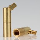 Lampen Dreh-Kippgelenk 13x57 mm, Messing roh, M10x1...