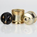 E27 Metall-Lampenfassung vermessingt ohne...
