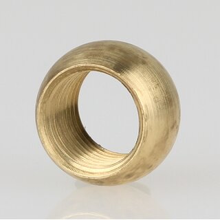 M10x1 Durchgangsgewinde &ndash; Messing Metallkugel  14 mm, fr Lampenbau, Leuchtenindustrie und dekorative Anwendungen