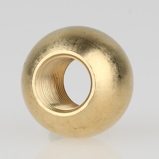 M10x1 Durchgangsgewinde &ndash; Messing Metallkugel  20 mm, fr Lampenbau, Leuchtenindustrie und dekorative Anwendungen