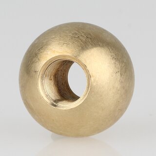 M10x1 Durchgangsgewinde &ndash; Messing Metallkugel  25 mm, fr Lampenbau, Leuchtenindustrie und dekorative Anwendungen
