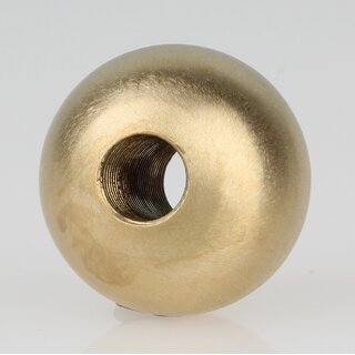 M10x1 Durchgangsgewinde &ndash; Messing Metallkugel  30 mm, fr Lampenbau, Leuchtenindustrie und dekorative Anwendungen