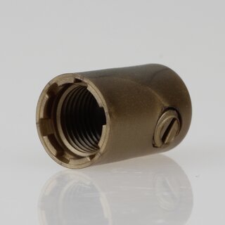 M10x1 Klemmnippel Zugentlastung Gold mit Innengewinde aus Kunststoff