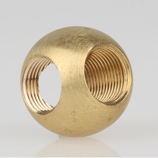 M13x1 T-Gewinde &ndash; Messing Metallkugel  25 mm, fr Lampenbau, Leuchtenindustrie und dekorative Anwendungen