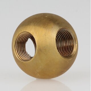 M13x1 T-Gewinde &ndash; Messing Metallkugel  30 mm, fr Lampenbau, Leuchtenindustrie und dekorative Anwendungen