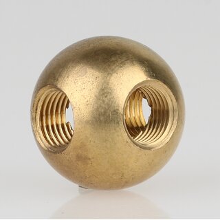 M10x1 Kreuzgewinde &ndash; Messing Metallkugel  25 mm, fr Lampenbau, Leuchtenindustrie und dekorative Anwendungen