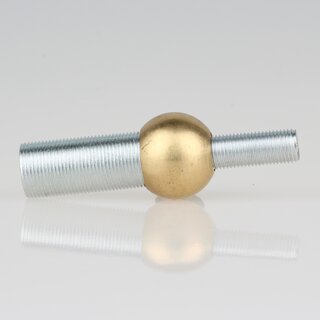 Messing Reduzier-Kugel  25 mm &ndash; M16x1 auf M10x1 Innengewinde, fr Lampenbau, Leuchtenindustrie und dekorative Anwendungen