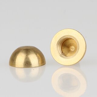 M8x1 Messing Halbkugel roh 14x7 mm mit Sackgewinde &ndash; fr Lampenbau, Leuchtenindustrie und dekorative Anwendungen