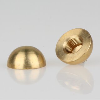 M10x1 Messing Halbkugel roh 20x10 mm mit Sackgewinde &ndash; fr Lampenbau, Leuchtenindustrie und dekorative Anwendungen