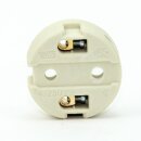 E27 Metall-Lampenfassung verchromt mit Außengewinde, 2 Schraubringe & Klemmnippel Zugentlastung