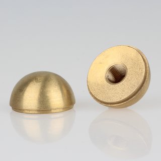 Messing Halbkugel 30x17mm M10x1 Sackgewinde mit Lötansatz