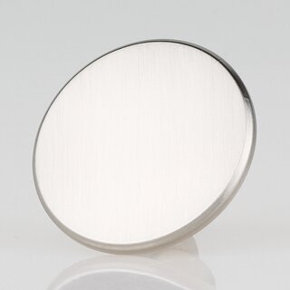 Lampen Abschlussknopf Messing T-Form  40 mm &ndash; edelstahloptik (nickel-matt), M10x1 Innengewinde
